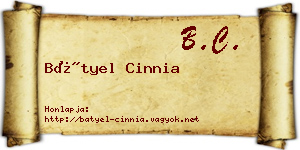 Bátyel Cinnia névjegykártya